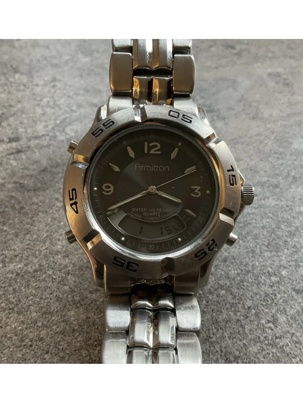 Vintage Armitron Analog Digital Alarm Chronograph Quartz Watch 20/1443 Bin I